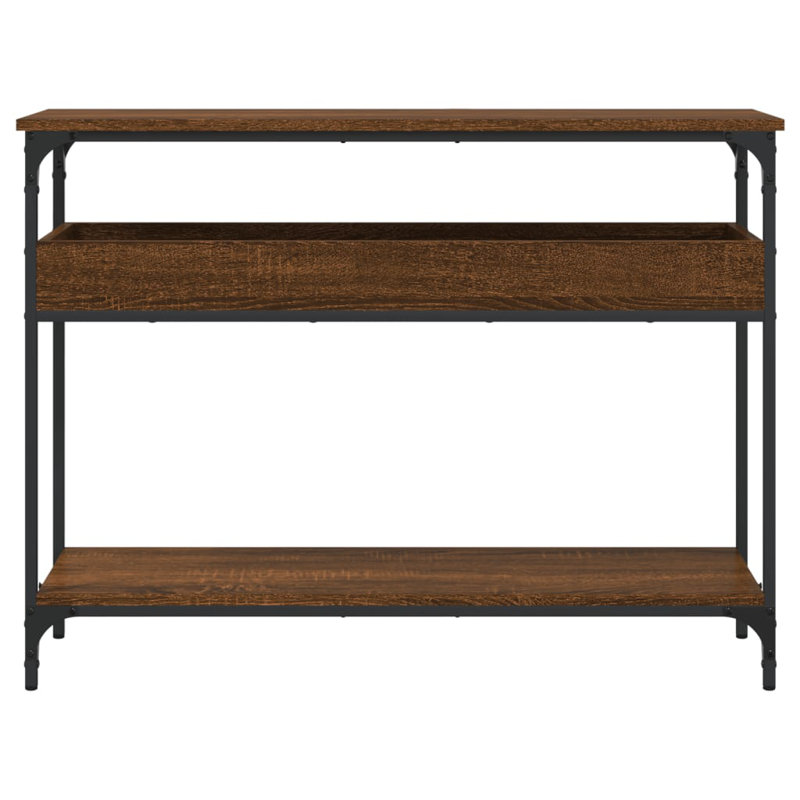 Wareesha Console Table, 29.5" H x 39.4" W x 11.4" D , Smoked Oak