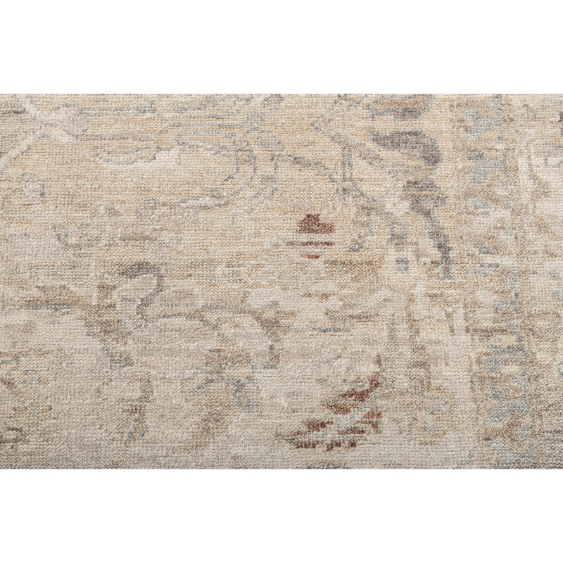 Oriental Area Rug in Beige/Red/Gray, Rectangle 9' x 12'
