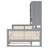 Wooden Daybed With Twin Trundle, Cabinet And Shelf, Gray Stable Construction Shelf , Build-1075444185