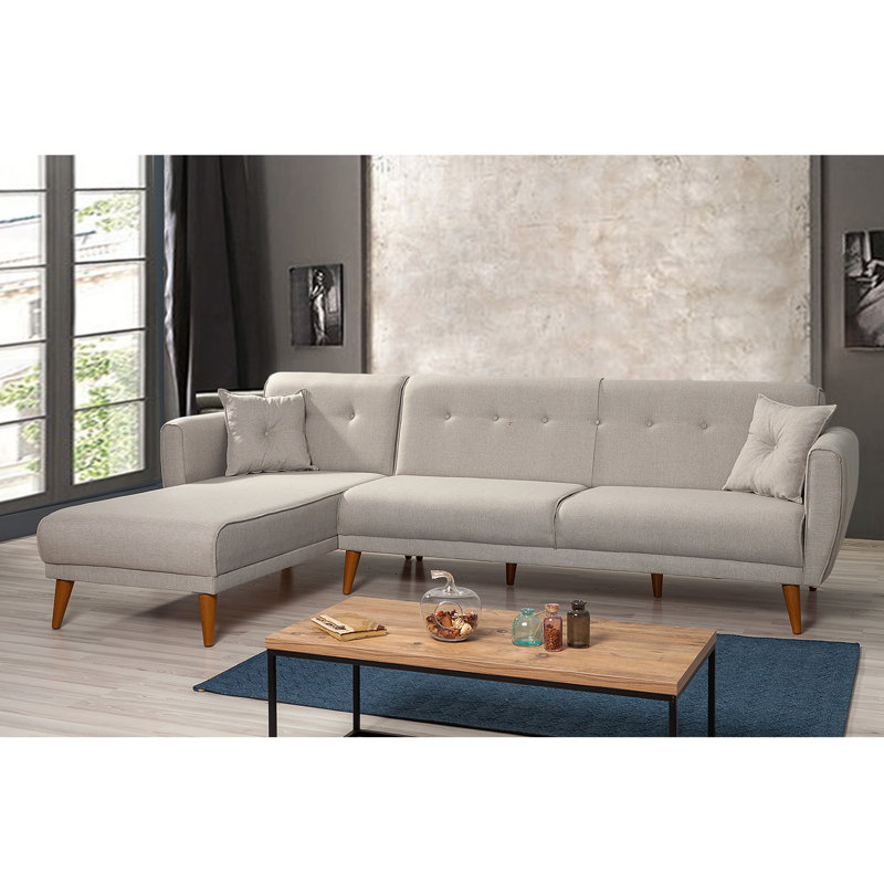 Brunson 4 Seater Sofa Bed, Cream, Right Hand Facing