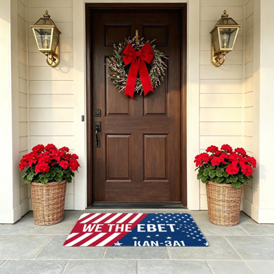 Tapis de sol We The People Patriotic Stripe Star, 24 po x 36 po, pour l'intérieur ou l'extérieur