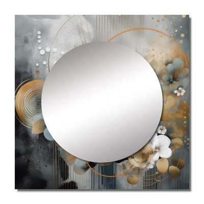 Elleny - Floral Square Mirror For Wall Art Decor