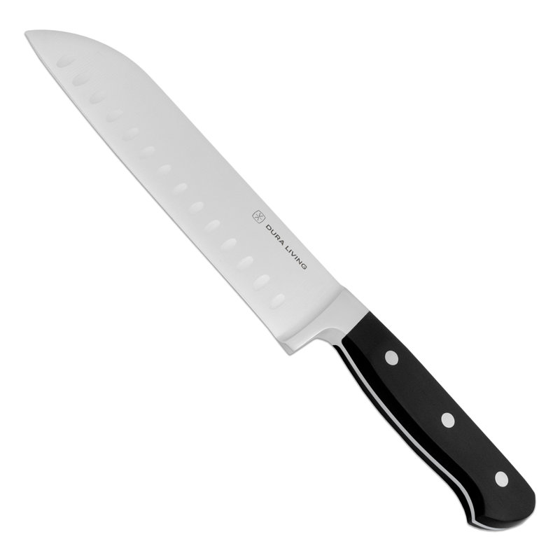 Couteau Santoku de 7 po Dura Living, Noir