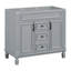 Meuble-lavabo de salle de bain moderne 36 po gris, sans lavabo supérieur, 2 tiroirs, armoire en bois massif facile à assembler, couleur, bois de haute qualité, rangement dissimulé