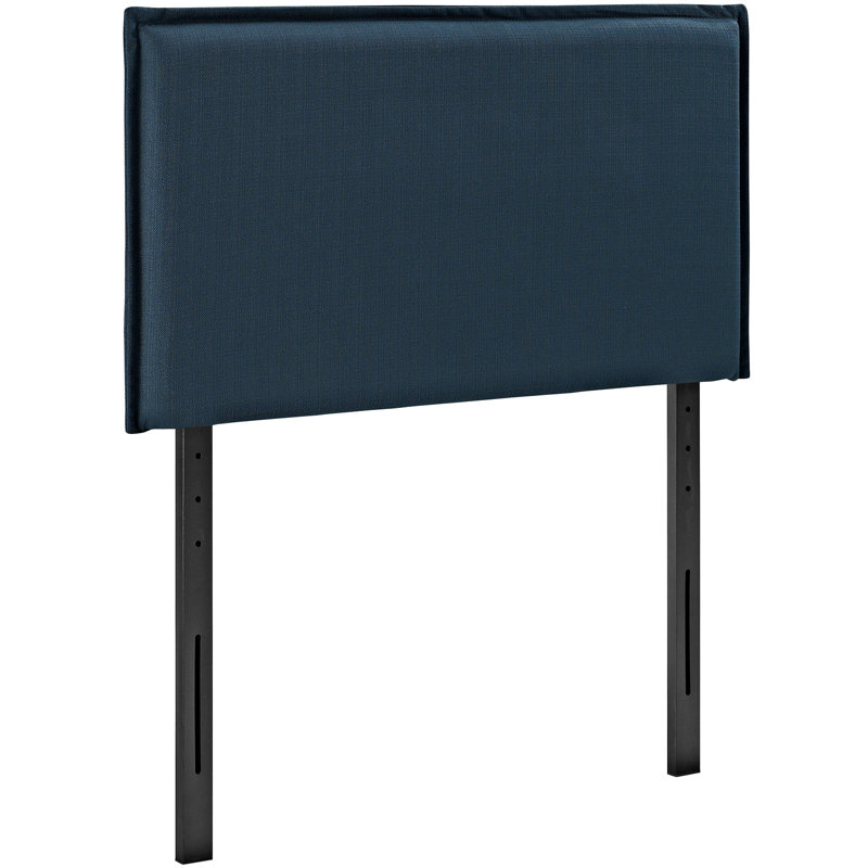 Tête de lit en tissu Camille, Mélange de polyester gris clair, Simple, Double