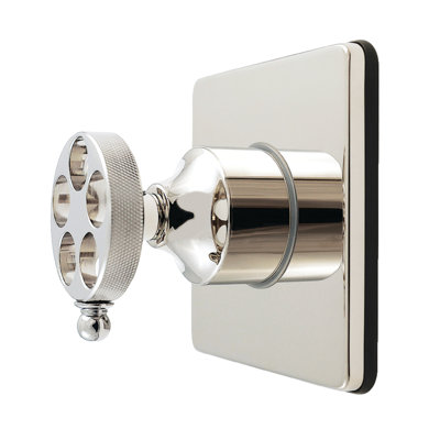 Kingston Brass Wendell Single-Handle Wall Mount Six-Way Diverter Valve with Knurled Handle and Square Trim Kit