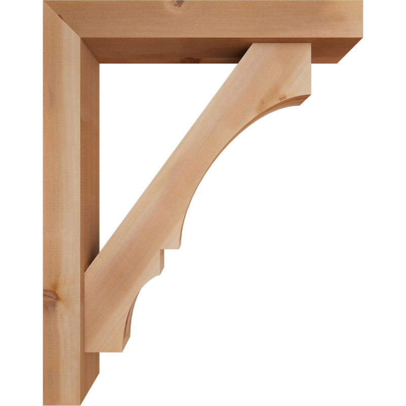 Support à bloc lisse l 5 1/2 po x P 30 po x H 38 po avec support décalé, cèdre rouge de l'Ouest, 38 x 30