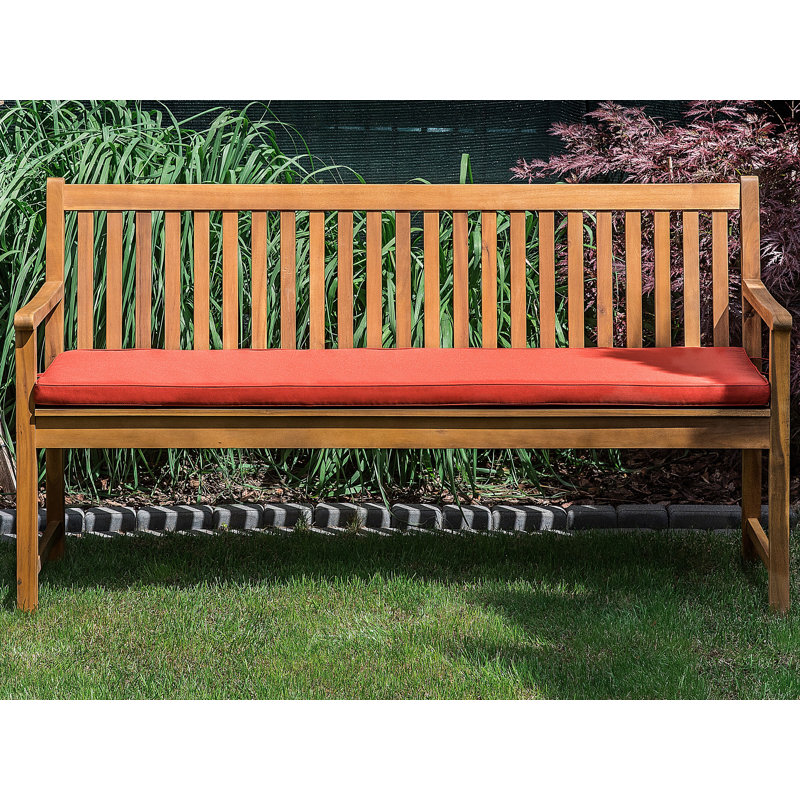 Vivara Garden Seat Cushion, 5cm H x 54cm W x 112cm D , Red