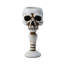 Décoration d'Halloween : Bougie en résine antique en forme de crâne, gobelet gothique en forme de crâne, bougeoir décoratif de table.-815788640