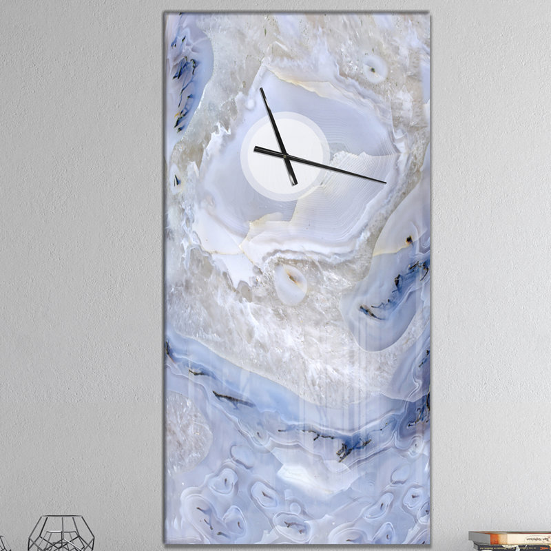 Agate Stone Background - Modern wall clock, 48" H x 24" W x 1" D