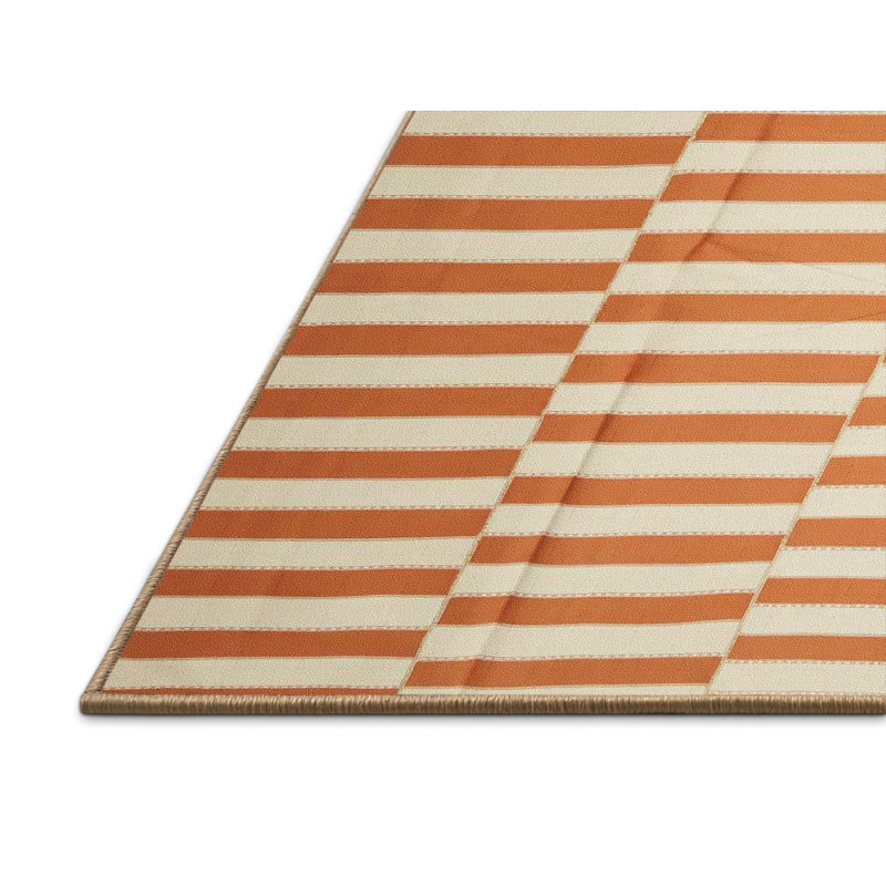 Tapis contemporain orange, Rectangle 5 pi x 7 pi