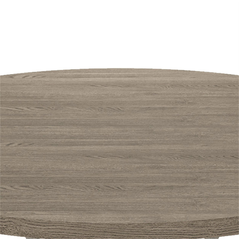 Taranto 59" Round White and Gray Dining Table