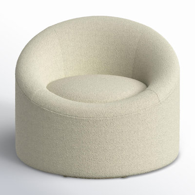 Fauteuil demi-tonneau pivotant en polyester 33 cm de largeur Hughes