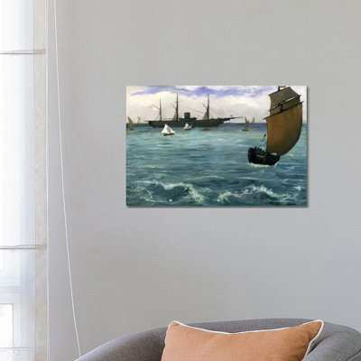 The Kearsarge At Boulogne by Edouard Manet - Wrapped Canvas Gallery-Wrapped Canvas Giclée