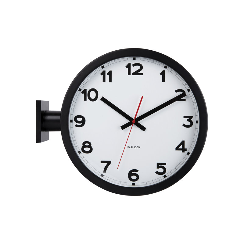 Analog Aluminium Quartz Tabletop Clock, White