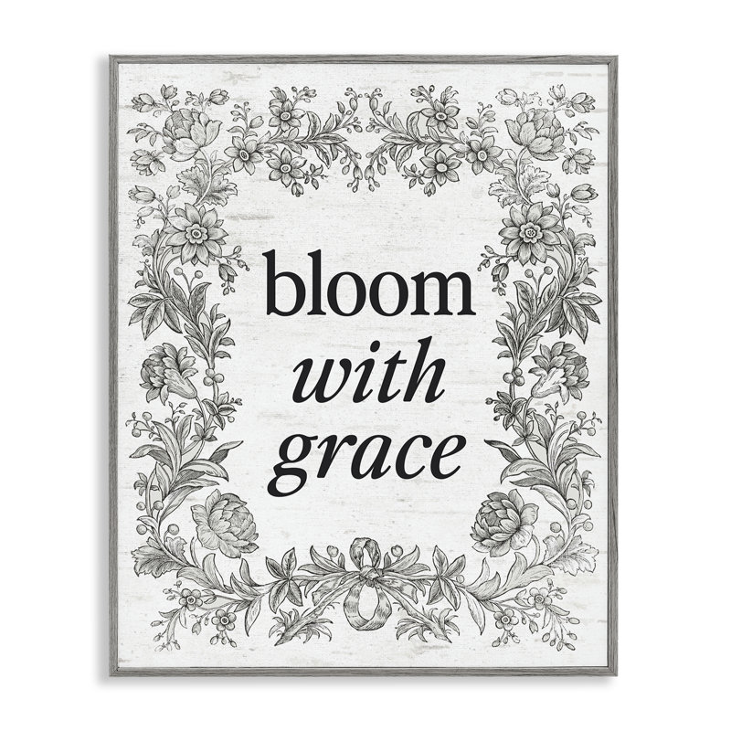 Giclée encadrée Bloom, avec bordure rétro, Estampe numérique Farmhouse, H 14 po x l 11 po