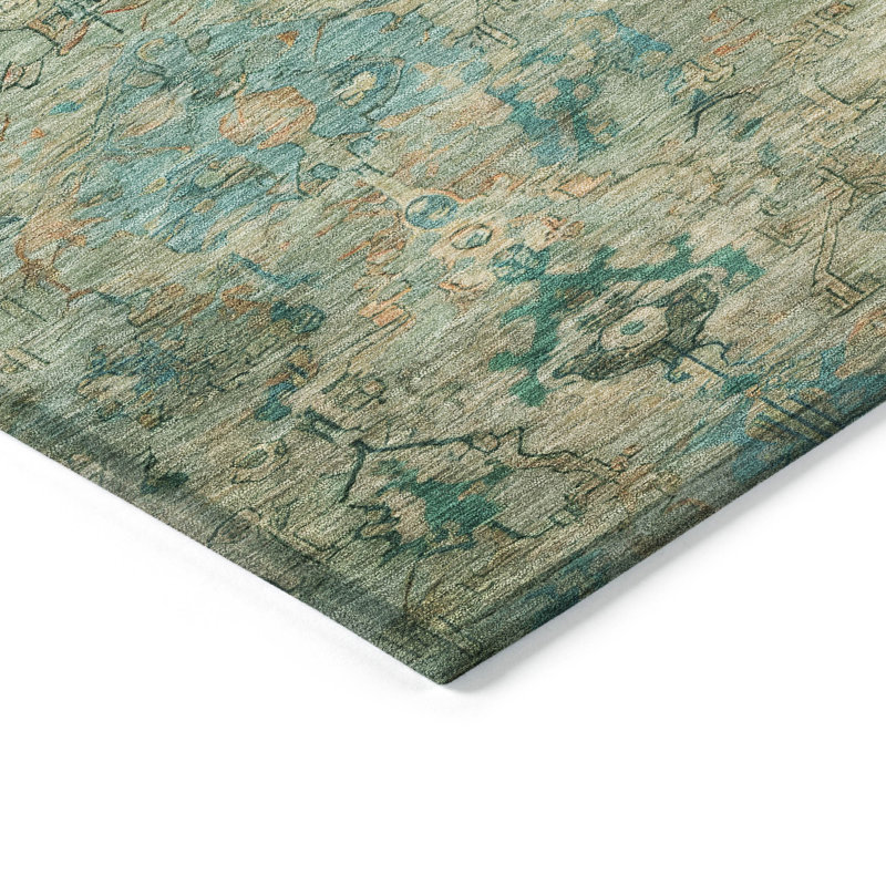 Machine Washable Indoor/Outdoor Matteson ACN2320 Global Rug, Rectangle 1'8" x 2'6"