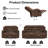 Varessa 2-Piece Upholstered Microsuede Reclining Sofa Set,Velvet Recliner Couch with Side Pockets,Home Theater Seating Living Room Sofa With 2+3 Seater,Brown												-116641932