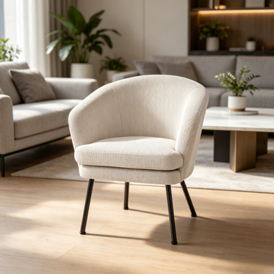 Fauteuil demi-tonneau Corduroy