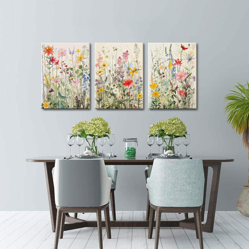 Peinture sur toile, 3 pièces