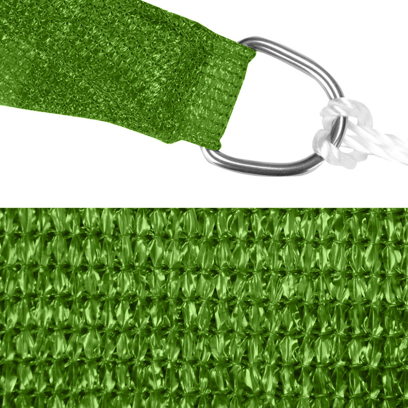 Green HDPE 8' x 10' Rectangular Shade Sail
