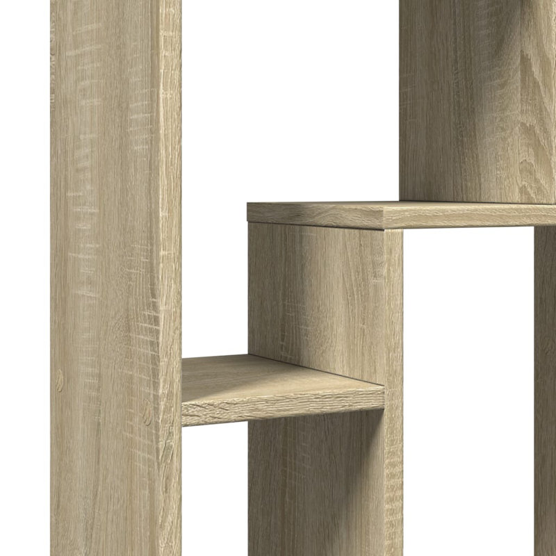 90cm H x 63cm W Geometric Bookcase, Sonoma/Oak