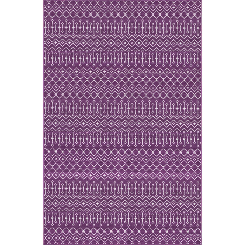 Tapis contemporain Aemtenan couleur colombe, Rectangle 10 pi 8 po x 16 pi 5 po