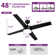 48" Avdie 4 - Blade Ceiling Fan with Light Kit and Remote Control Included