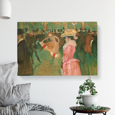 At The Cabaret Dance by Henri De Toulouse-Lautrec - Wrapped Canvas