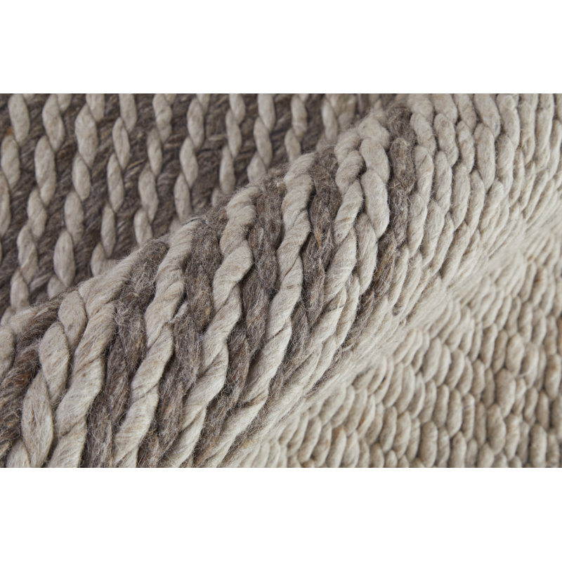 Hamden Modern Stripes, Beige/Brown Area Rug, Rectangle 9' x 12'