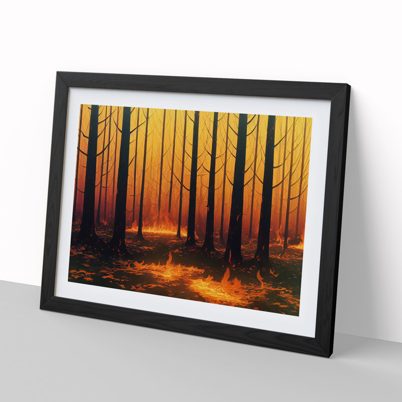 A Contemporary Forest - Framed Print, Black, 46cm H x 64cm W x 2cm D
