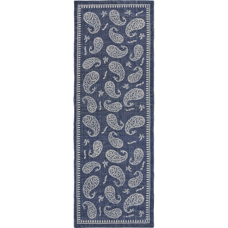 Aldridge Cotton Paisley Indoor Rug, Runner 2' x 6'