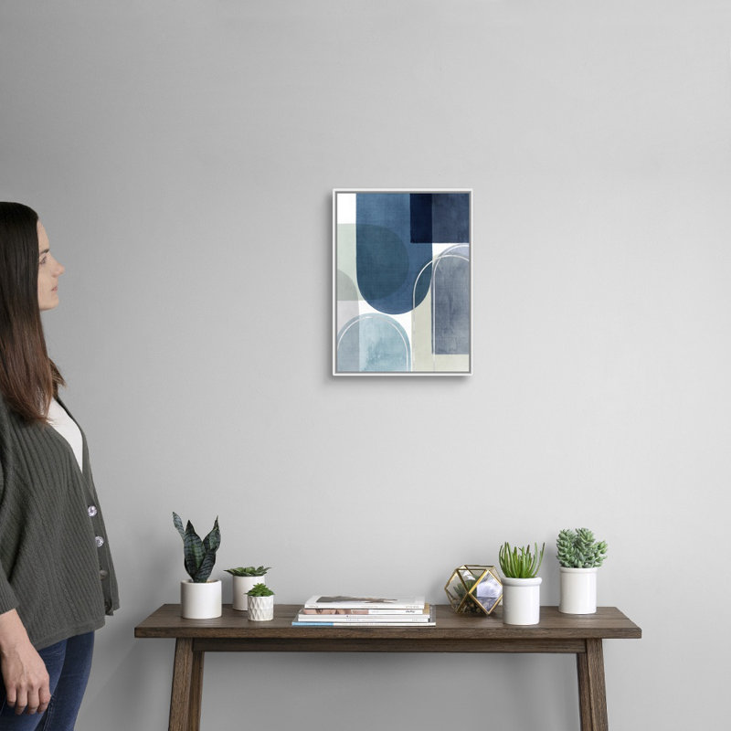 " Framed Move II ", Framed Print, 18" H x 14" W, White
