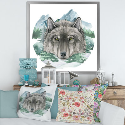 Portrait d'un loup II - impression d'art mural sur toile de campagne