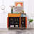Light Luxury Orange Painted Accent Cabinet