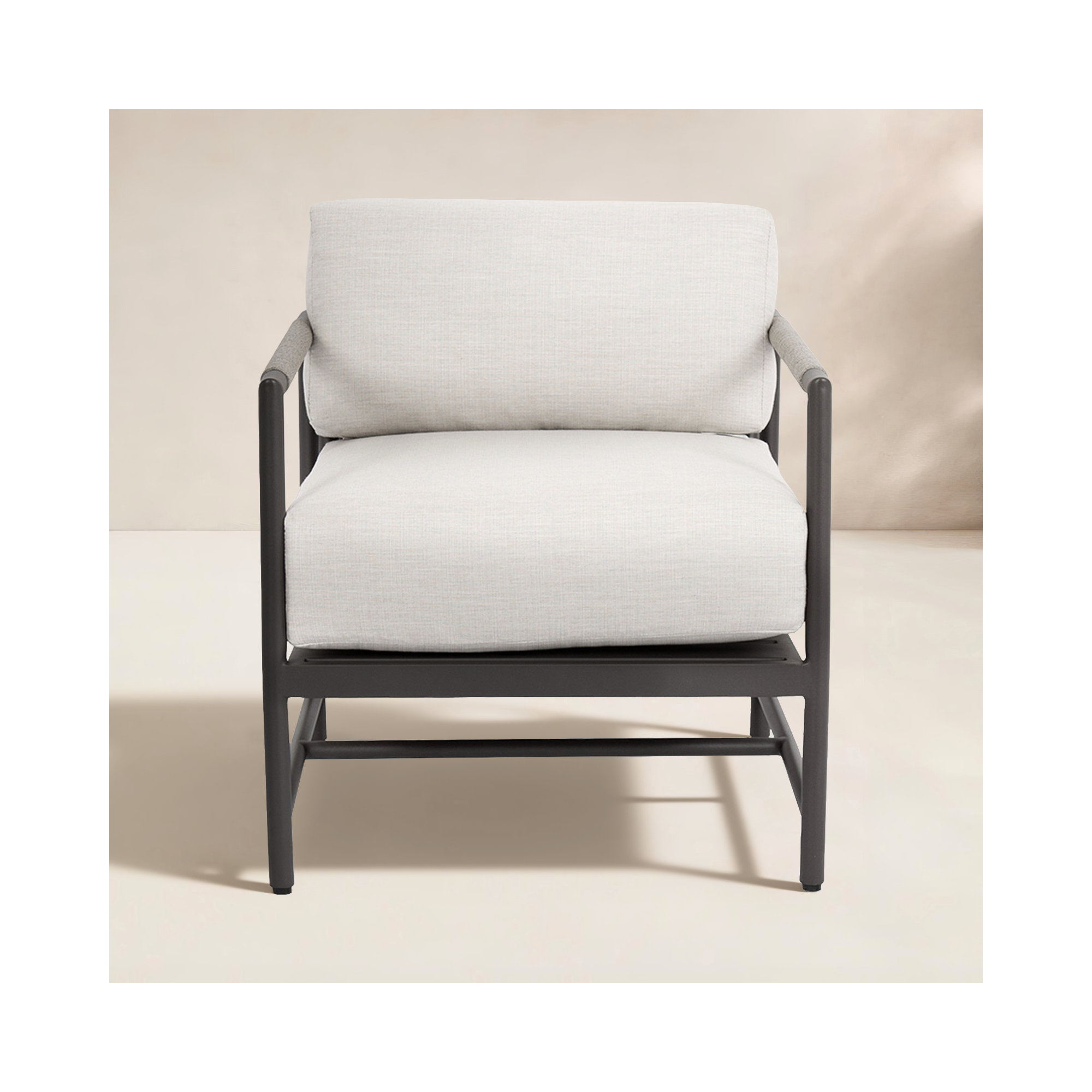 Esme Outdoor Lounge Chair , Sunbrella® Cushions Included, Echo Ash Sunbrella®