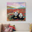 « panda paradise », peinture sur toile tendue-73203510-73203511-73203512