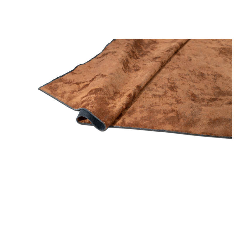 Rapture Contemporary Glossy Rust Orange Area Rug, Rectangle 7'10" x 9'10"