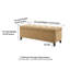 Banc de rangement rembourré en lin-1250687791