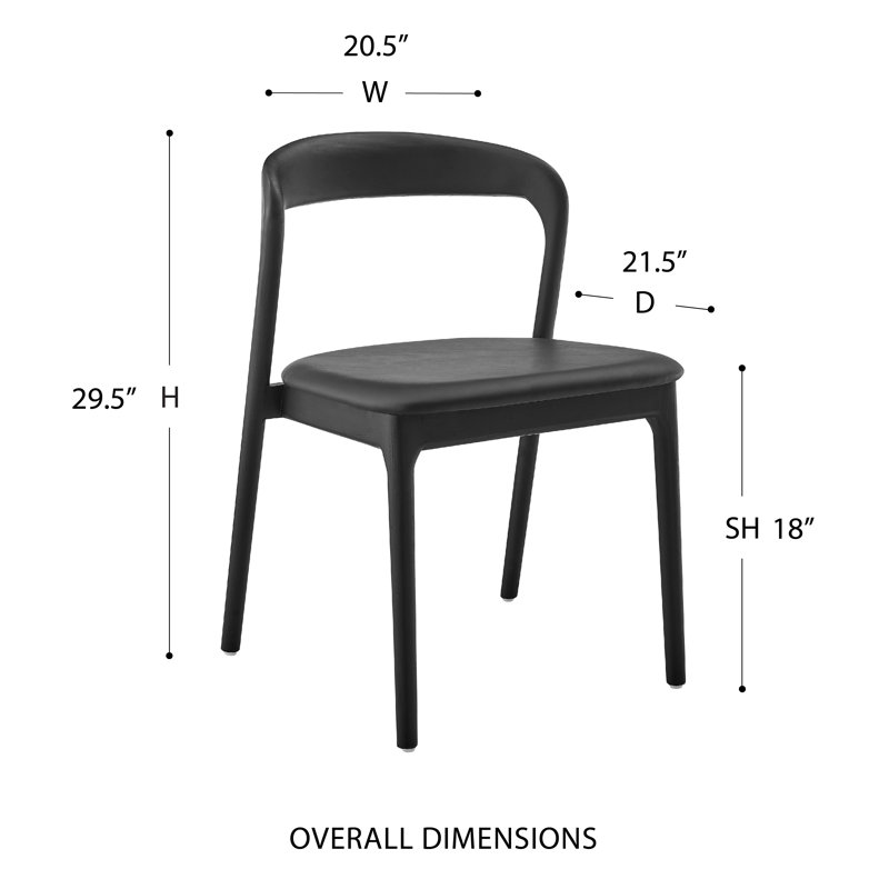 Table de salle à manger Tommi 95 po en noyer et 6 chaises d'appoint Celestia en noir, Noyer, Noir