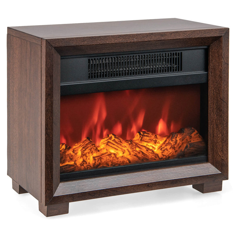 Josann 13.1'' W Brown Electric Fireplace