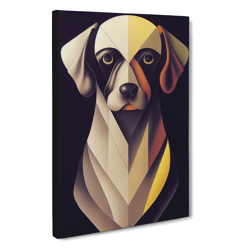 Unique Dog Abstract - Wrapped Canvas, 60cm H x 40cm W x 3cm D