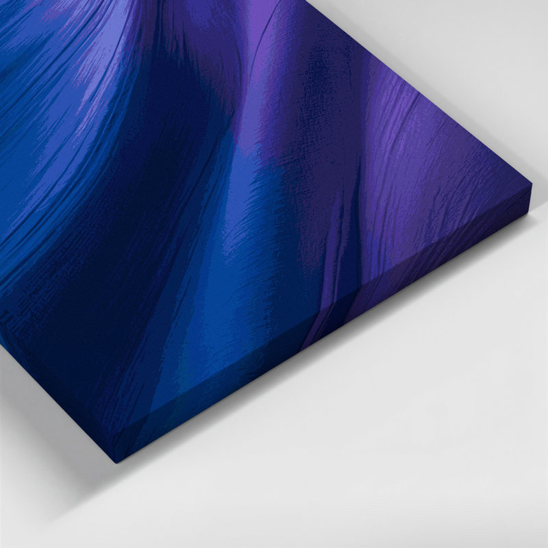 «Abstract Color Field 10», art mural sur toile bleue, H 32 po x l 32 po