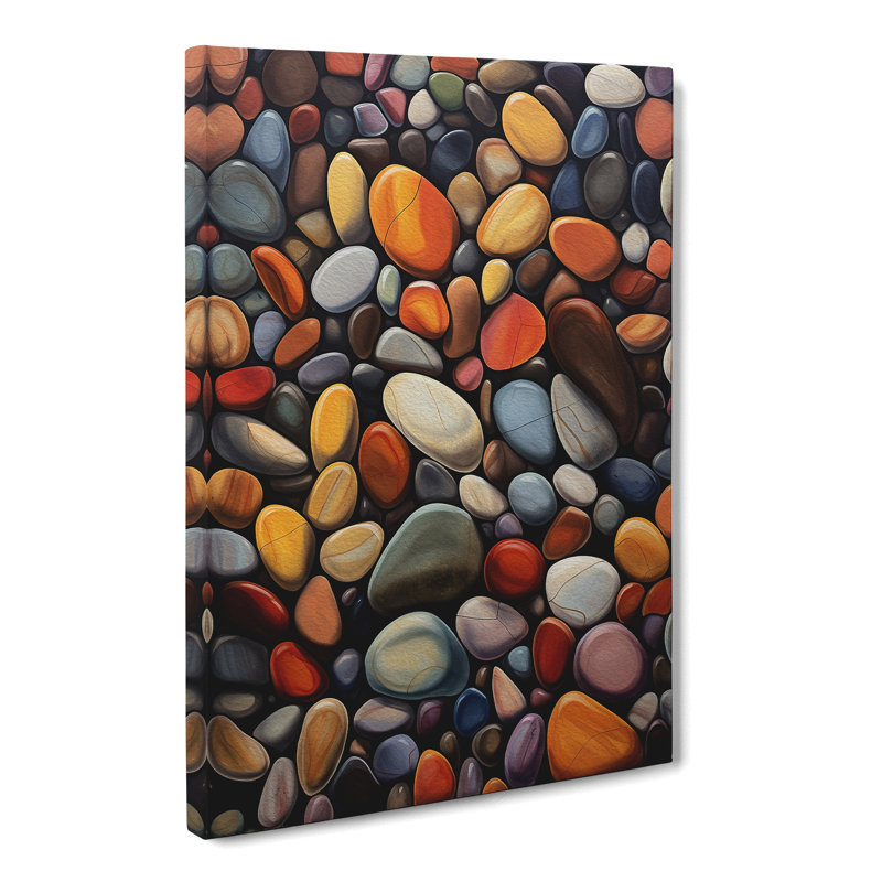 Pebbles Hard Edge - Wrapped Canvas, 76cm H x 50cm W x 3cm D