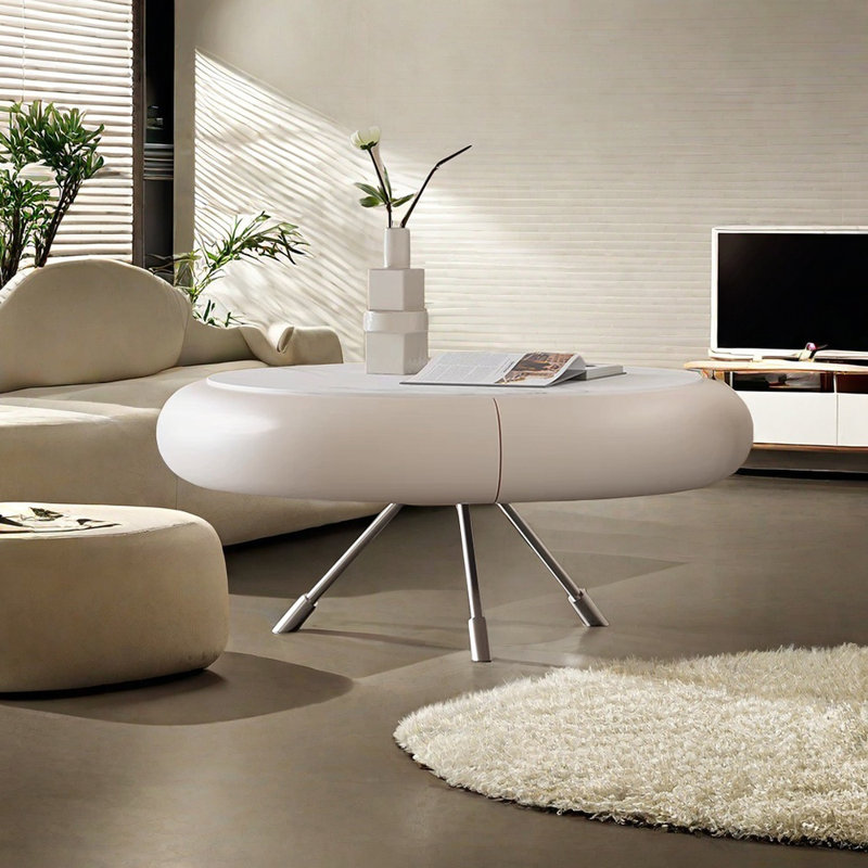Table basse simple de style crème moderne
