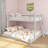 Twin Over Full Low Bunk Bed with Ladder-1537103071