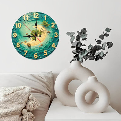 Horloge murale de plage tropicale