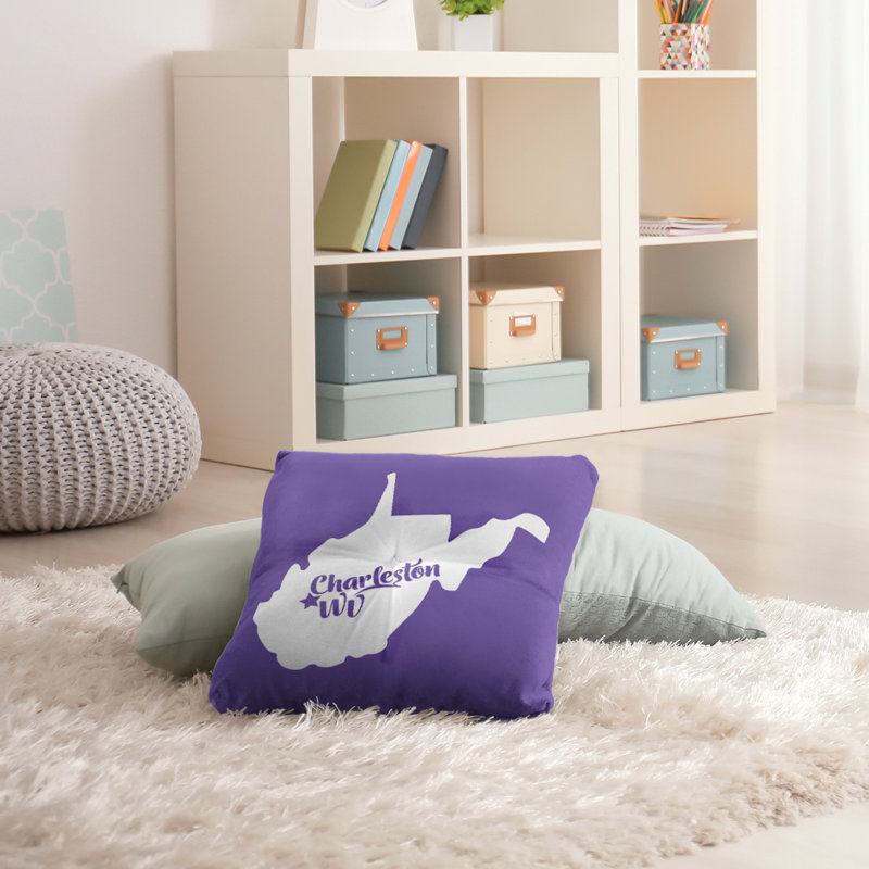 Coussin de plancher touffeté, 26 po x 26 po, Mauve, Charleston