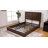 Oceant Farmhouse Queen Size Bed Frame with 4 Drawers, Rustic Brown-105504776-105504779