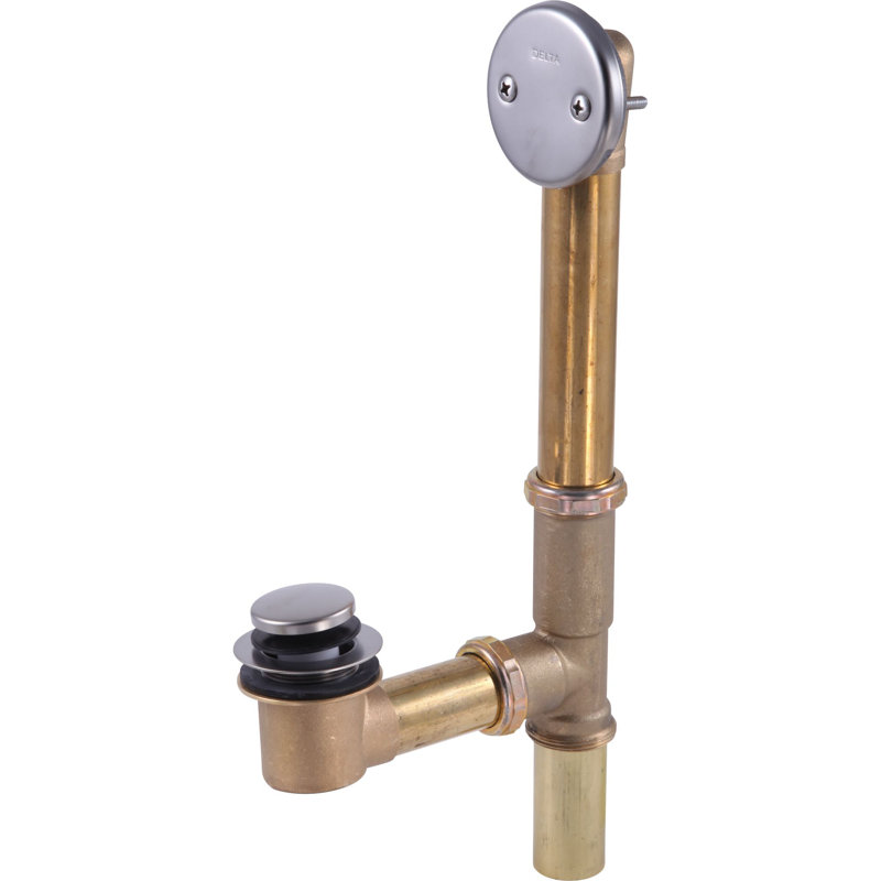 Drain de baignoire 1,63 "avec trop-plein, Acier inoxydable Brilliance